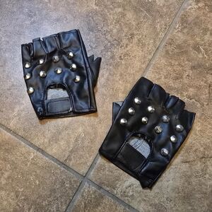 Black Studded | FORUM NOVELTIES | Fingerless PVC Glove